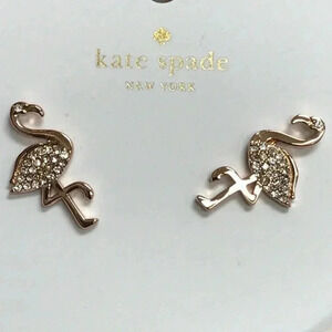 Kate Spade The Pool Flamingo Earrings Rose Gold Plated O0RU2785 Rose Gold